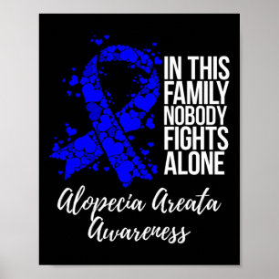 Alopecia areata bewustzijn ondersteunen poster