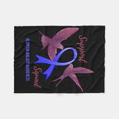 Alopecia Areata Bewustzijn Steun Squad Warrior 1 Fleece Deken (Voorkant (Horizontaal))
