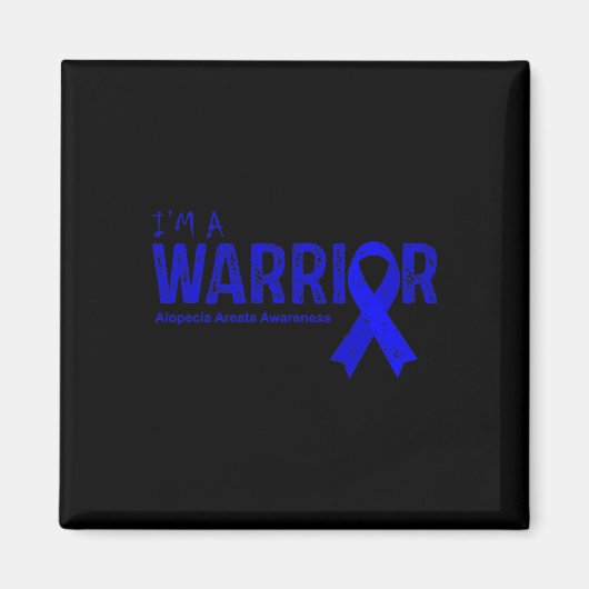 Alopecia Areata Bewustzijn Warrior Magneet (Voorkant)