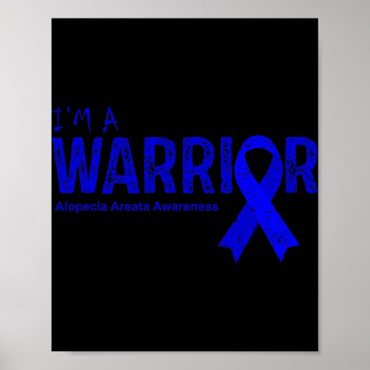 Alopecia Areata Bewustzijn Warrior Poster (Voorkant)
