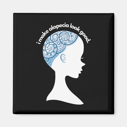 Alopecia Areata Gift - Bewustzijn van haarverlies Magneet (Voorkant)