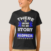 Alopecia Areata Survivor Blue Awareness Lint T-shirt (Voorkant)