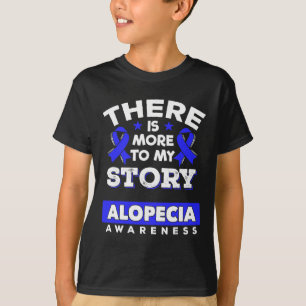 Alopecia Areata Survivor Blue Awareness Lint T-shirt
