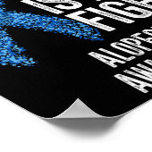 Alopecia Areata Zijn gevecht is mijn gevecht Alope Poster (Hoek)