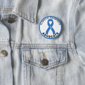 Alopecia Awareness Advocate Ribbon White Button (In situ)