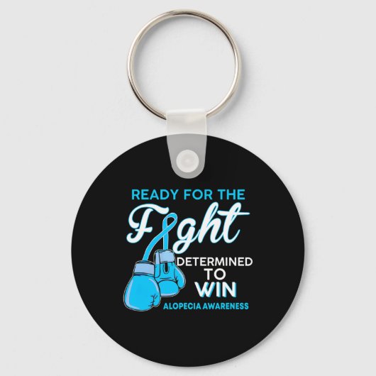 Alopecia Awareness Blue Butterfly Sleutelhanger (Voorkant)