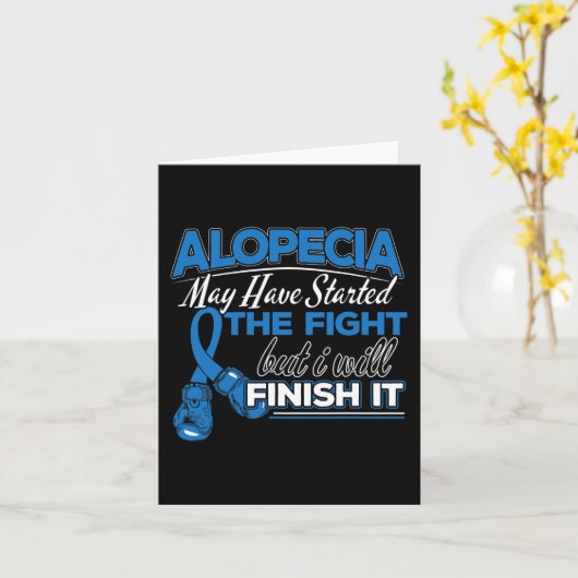 Alopecia Awareness Design for a Alopecia Support Kaart (Gele Bloem)