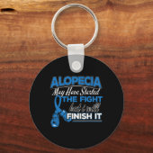 Alopecia Awareness Design for a Alopecia Support Sleutelhanger (Voorkant)