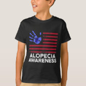 Alopecia Awareness Haaruitval Warrior Coping Survi T-shirt (Voorkant)