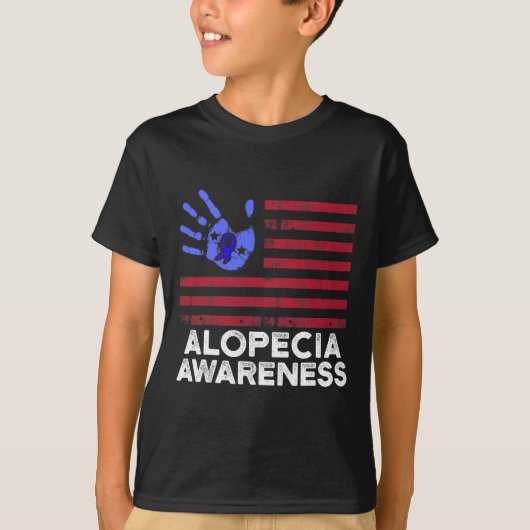Alopecia Awareness Haaruitval Warrior Coping Survi T-shirt (Voorkant)