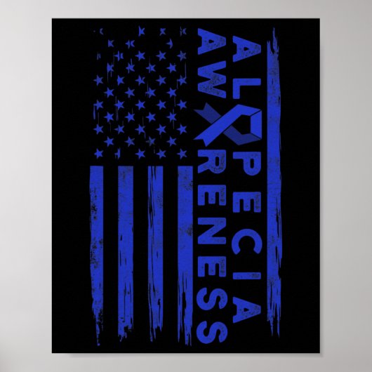 Alopecia Awareness Haaruitval Warrior Enduring Sur Poster (Voorkant)