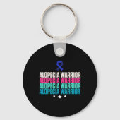 Alopecia Awareness Haaruitval Warrior Full-time Su Sleutelhanger (Achterkant)