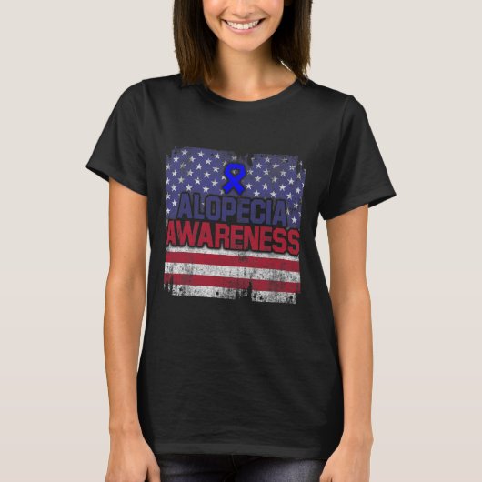 Alopecia Awareness Haaruitval Warrior gevechten Ov T-shirt (Voorkant)