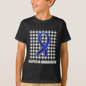 Alopecia Awareness Haaruitval Warrior USA Flag Sur T-shirt (Voorkant)