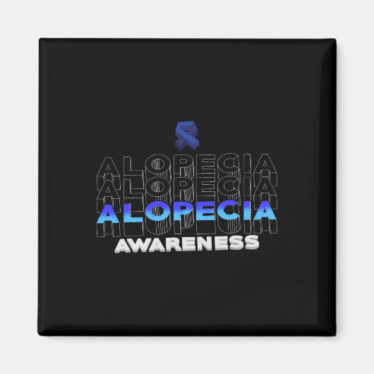 Alopecia Awareness Haaruitval Warrior Winnen Survi Magneet (Voorkant)