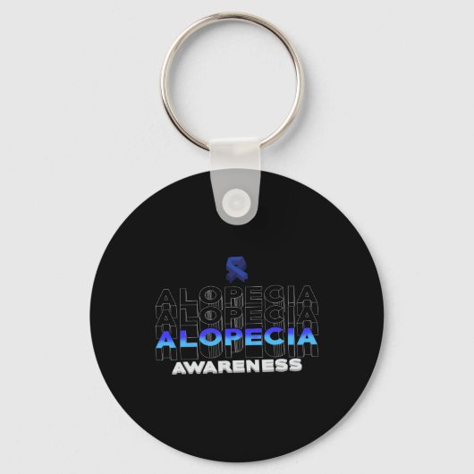 Alopecia Awareness Haaruitval Warrior Winnen Survi Sleutelhanger (Voorkant)