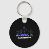 Alopecia Awareness Haaruitval Warrior Winnen Survi Sleutelhanger (Achterkant)
