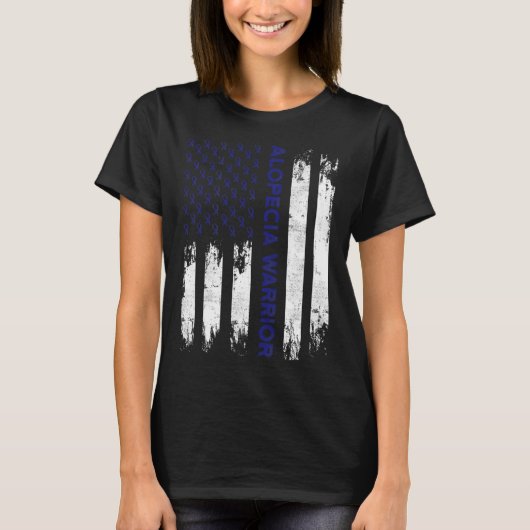 Alopecia Awareness Haarverlies Warrior Flag Tool S T-shirt (Voorkant)