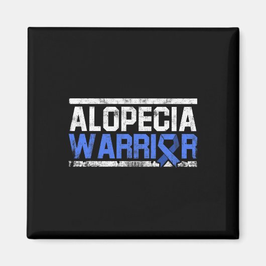 Alopecia Awareness Haarverlies Warrior Tool Flag S Magneet (Voorkant)