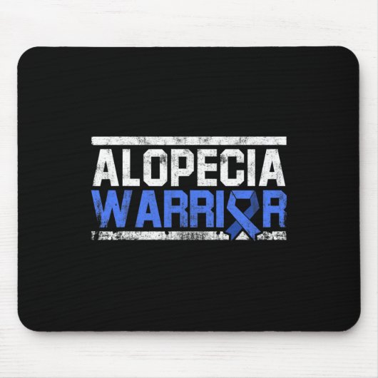 Alopecia Awareness Haarverlies Warrior Tool Flag S Muismat (Voorkant)
