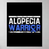 Alopecia Awareness Haarverlies Warrior Tool Flag S Poster (Voorkant)