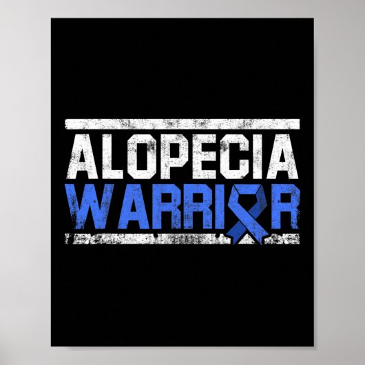 Alopecia Awareness Haarverlies Warrior Tool Flag S Poster (Voorkant)