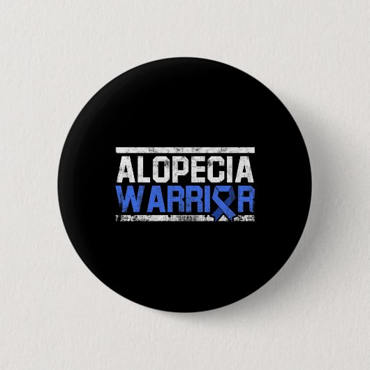 Alopecia Awareness Haarverlies Warrior Tool Flag S Ronde Button 5,7 Cm (Voorkant)