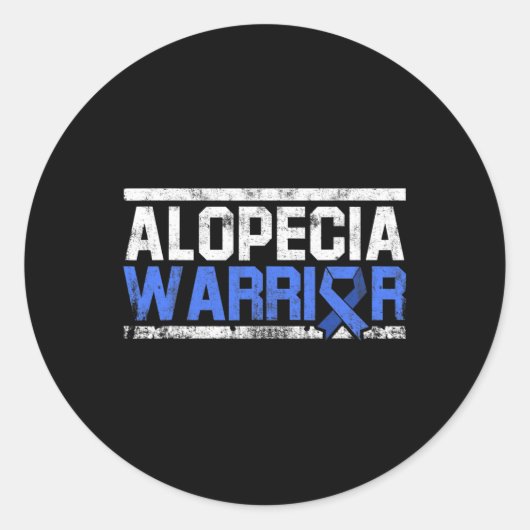 Alopecia Awareness Haarverlies Warrior Tool Flag S Ronde Sticker (Voorkant)