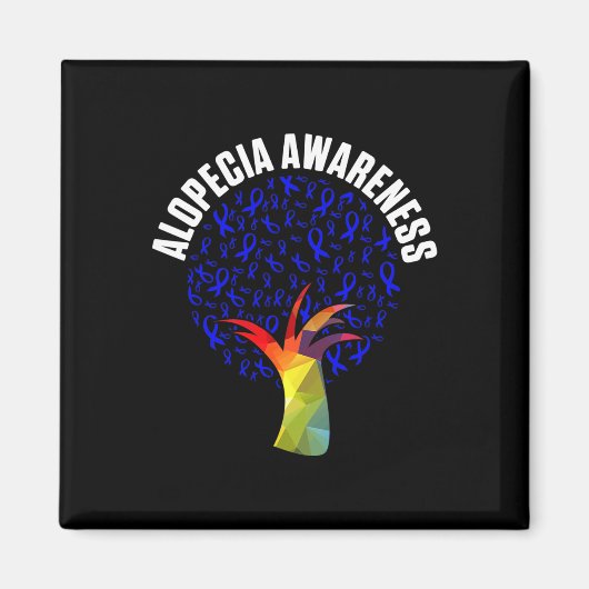 Alopecia Awareness Hair Loss Warrior Fighting Surv Magneet (Voorkant)