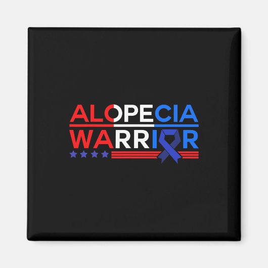 Alopecia Awareness Hair Loss Warrior Nutrition Sur Magneet (Voorkant)