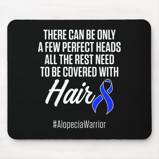 Alopecia Awareness Hair Loss Warrior Perfect Head Muismat (Voorkant)