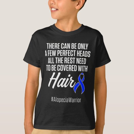 Alopecia Awareness Hair Loss Warrior Perfect Head T-shirt (Voorkant)