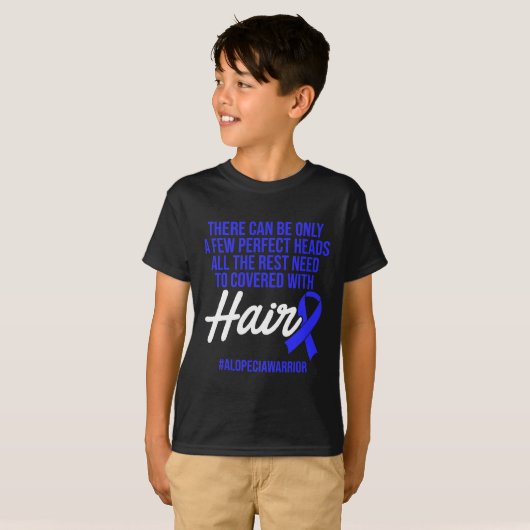 Alopecia Awareness Hair Loss Warrior Perfect Head T-shirt (Voorkant volledig)