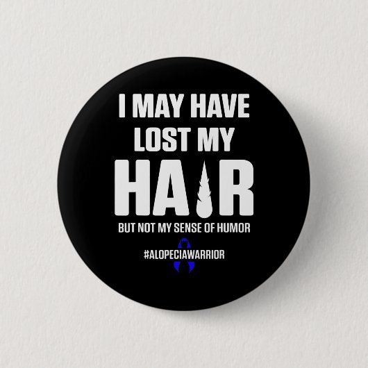 Alopecia Awareness Hair Loss Warrior Surviof 5 Ronde Button 5,7 Cm (Voorkant)