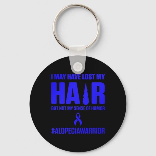 Alopecia Awareness Hair Loss Warrior Survivor Sleutelhanger (Voorkant)