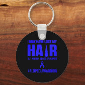 Alopecia Awareness Hair Loss Warrior Survivor Sleutelhanger (Achterkant)