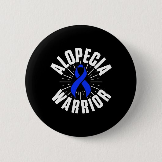 Alopecia Awareness Hair Loss Warrior Therapeutic S Ronde Button 5,7 Cm (Voorkant)