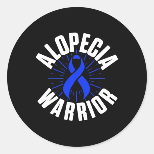 Alopecia Awareness Hair Loss Warrior Therapeutic S Ronde Sticker (Voorkant)