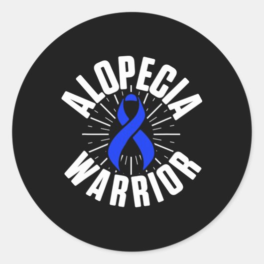 Alopecia Awareness Hair Loss Warrior Therapeutic S Ronde Sticker (Voorkant)