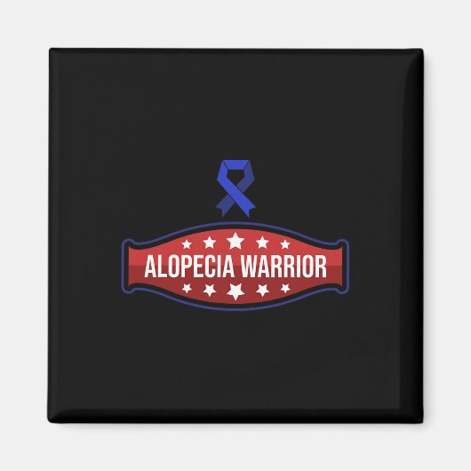 Alopecia Awareness Hair Loss Warrior Therapy Survi Magneet (Voorkant)