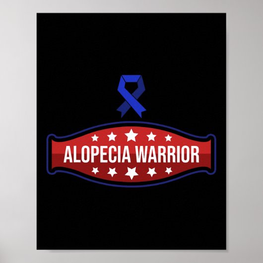 Alopecia Awareness Hair Loss Warrior Therapy Survi Poster (Voorkant)