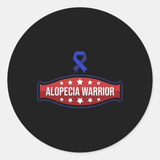 Alopecia Awareness Hair Loss Warrior Therapy Survi Ronde Sticker (Voorkant)