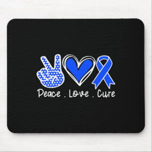 Alopecia Awareness Month Blue Ribbon Peace Love Cu Muismat