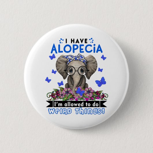 Alopecia Awareness Month Ribbon Gifts Ronde Button 5,7 Cm (Voorkant)