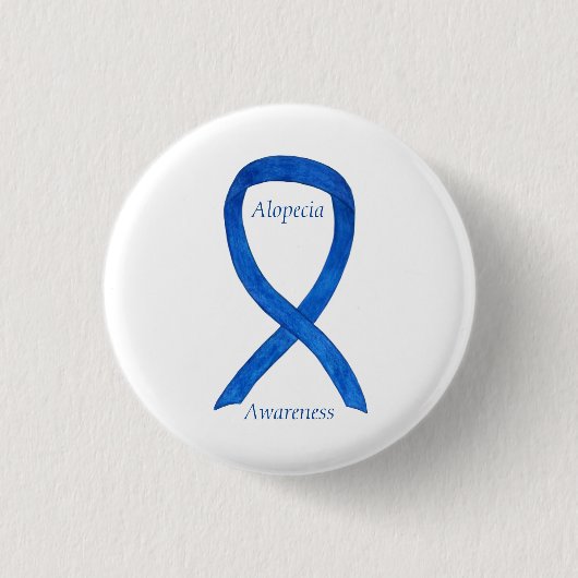 Alopecia Awareness Ribbon Custom Art Pin Ronde Button 3,2 Cm (Voorkant)