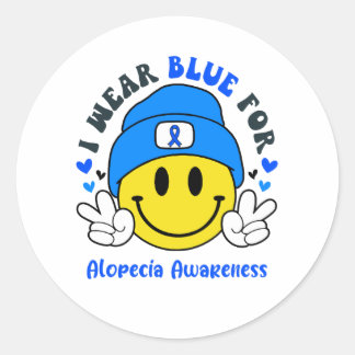 Alopecia Awareness Ribbon Support Giften Ronde Sticker