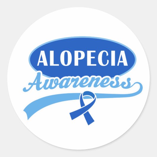 Alopecia Awareness Support Ribbon Stickers (Voorkant)