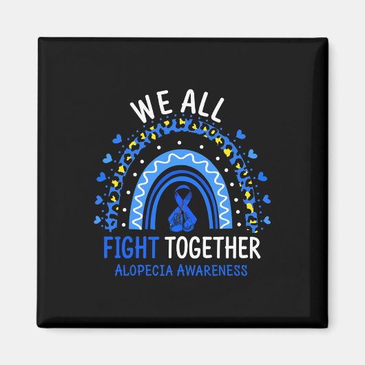 Alopecia Awareness we are all vogel Magneet (Voorkant)