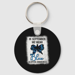Alopecia Bewustheid In september Draag we Blauwe B Sleutelhanger