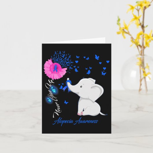 Alopecia Bewustzijn - Alopecia Lint Geschenken Kaart (Gele Bloem)